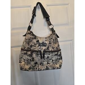Disney Dooney & Bourke Comics Black & White Mickey Minnie Shoulder Handbag *read